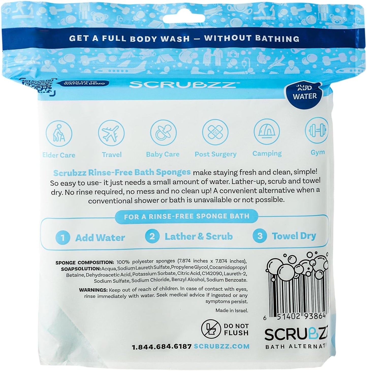 Rinse-Free Bath Sponges by Camora™